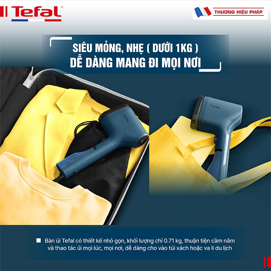 Bàn ủi hơi nước cầm tay TEFAL Pure Pop DT2020 - 1300W