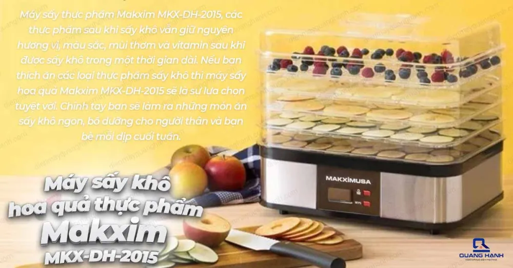 Máy sấy khô hoa quả thực phẩm Makxim MKX-DH-2015