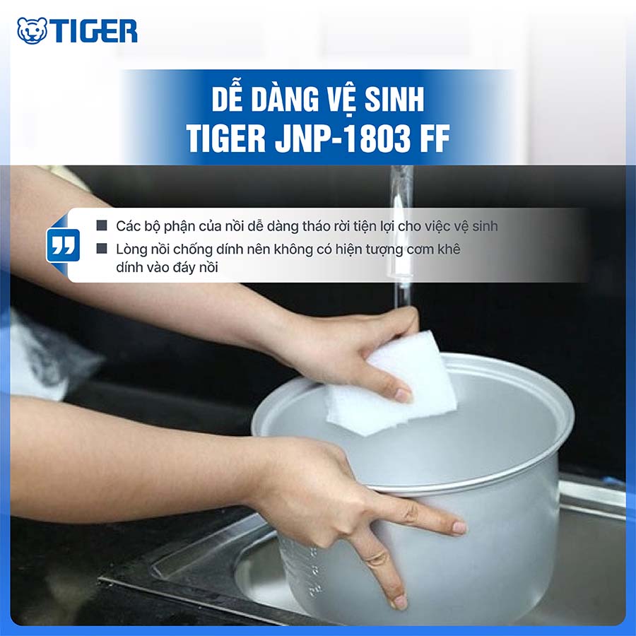 Nồi cơm điện Tiger JNP-1803 FF dung tích 1.8 lít