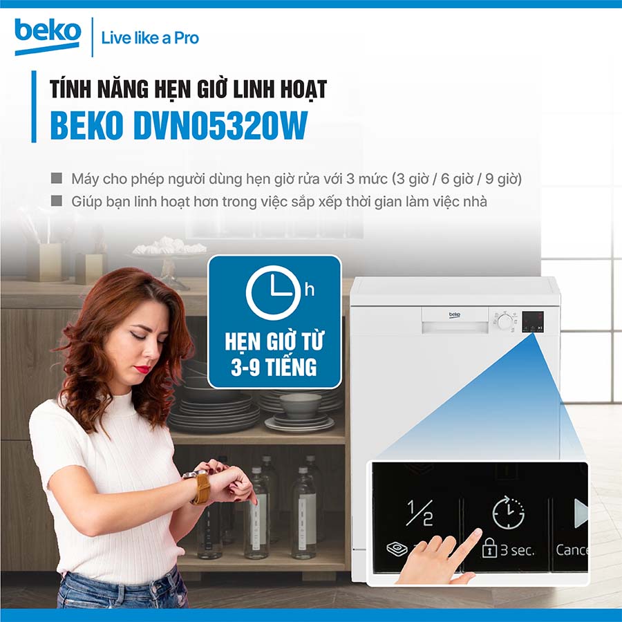 Máy rửa bát Beko DVN05320W