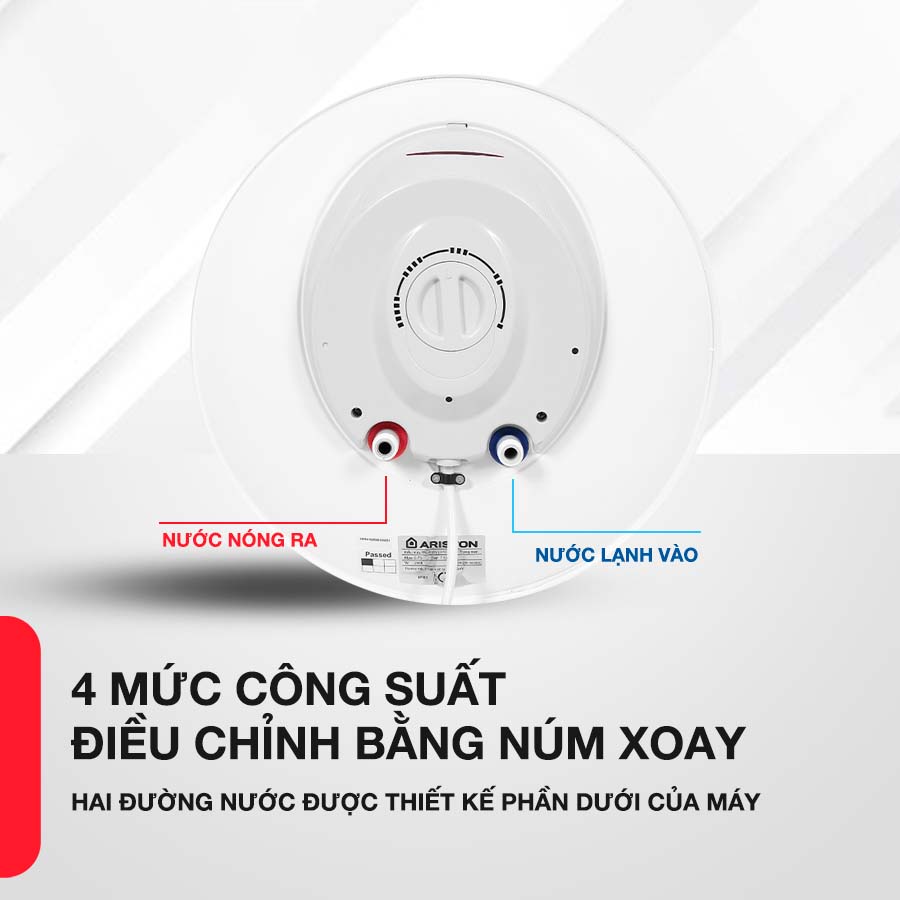 Bình nóng lạnh Ariston PRO R 100 V 2.5 FE điều chỉnh dễ dàng