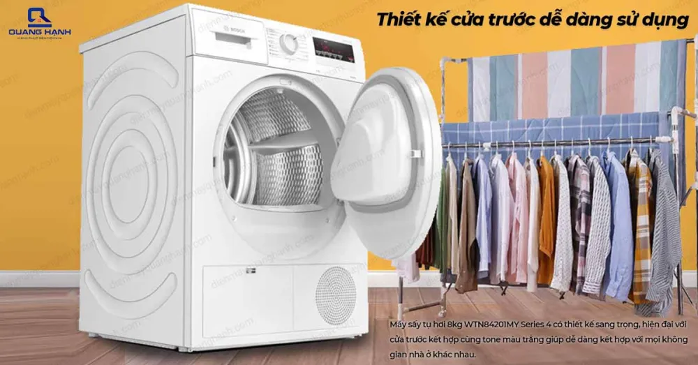 Máy sấy tụ hơi 8kg WTN84201MY Series 4