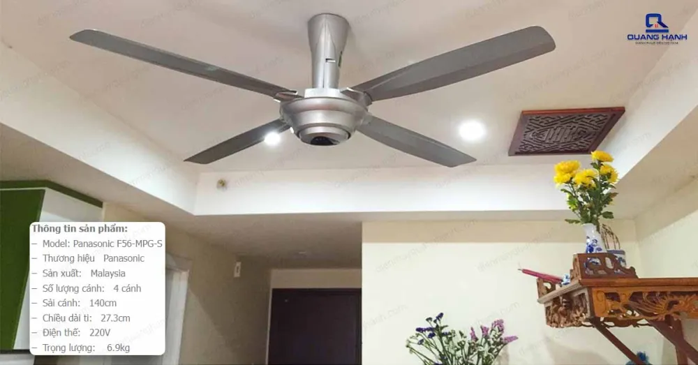 Quạt trần 5 cánh Panasonic F-60TDN