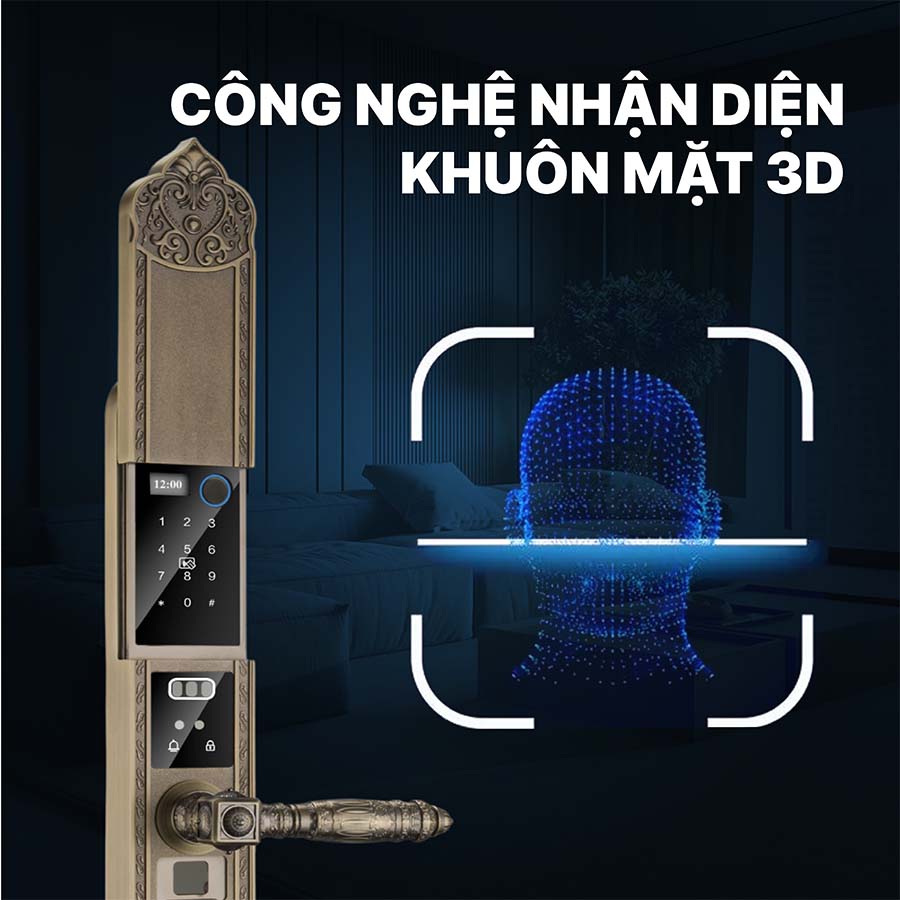 Khóa cửa điện tử Hyundai đại sảnh HY-SLC8817 Bronze