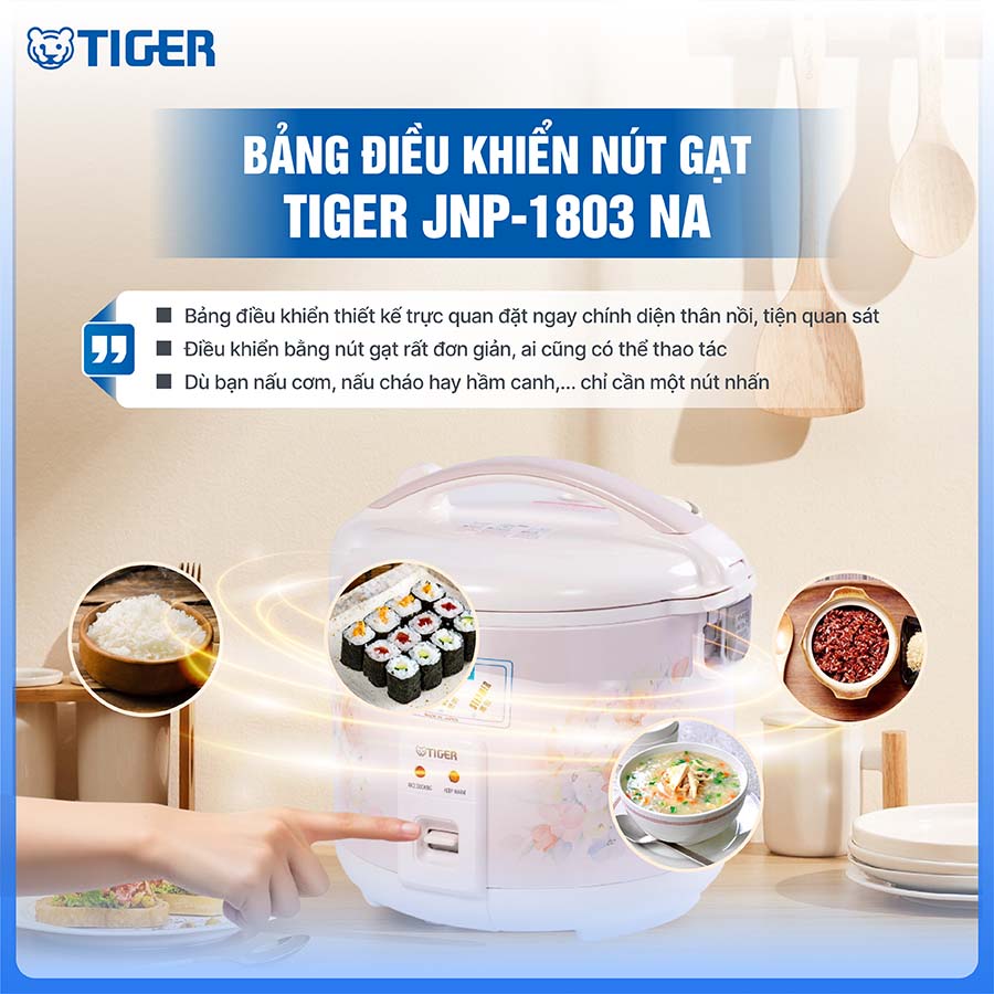 Nồi cơm điện Tiger JNP-1803 NA dung tích 1.8 lít
