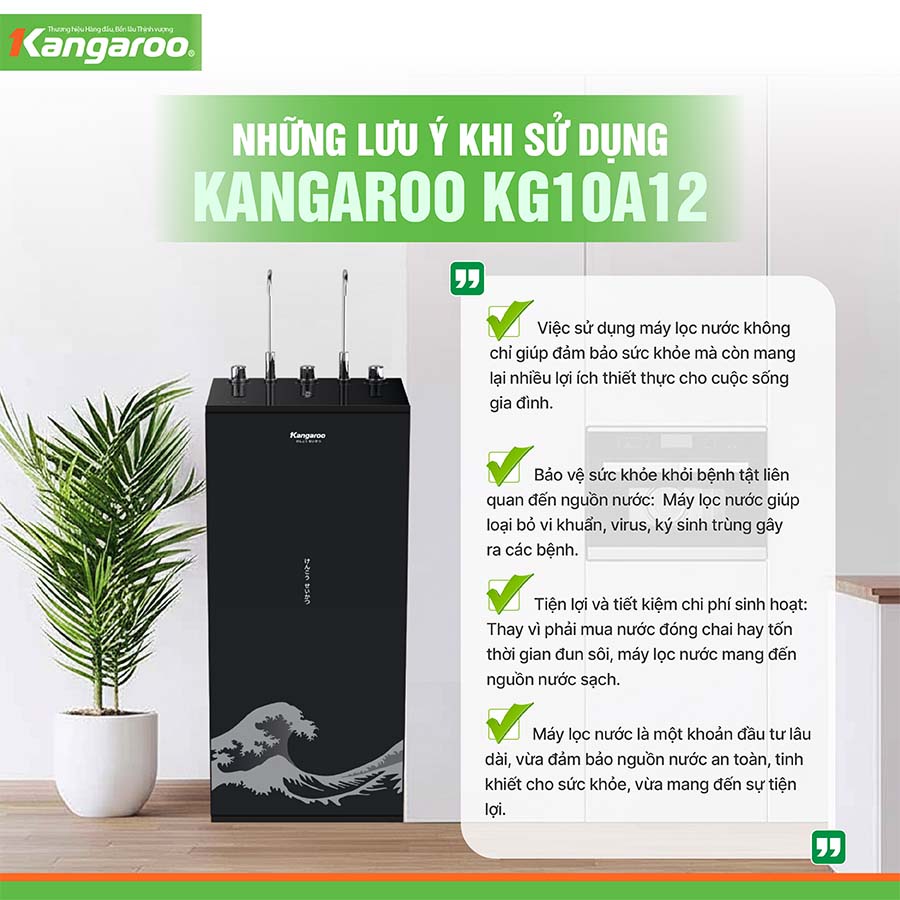 Máy lọc nước nóng lạnh Kangaroo Hydrogen KG10A12