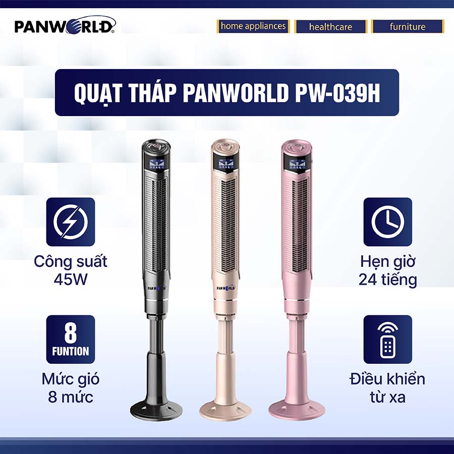 Quạt tháp Panworld PW-039H 45W