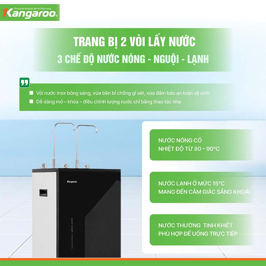 Máy lọc nước nóng lạnh Kangaroo KG10A17