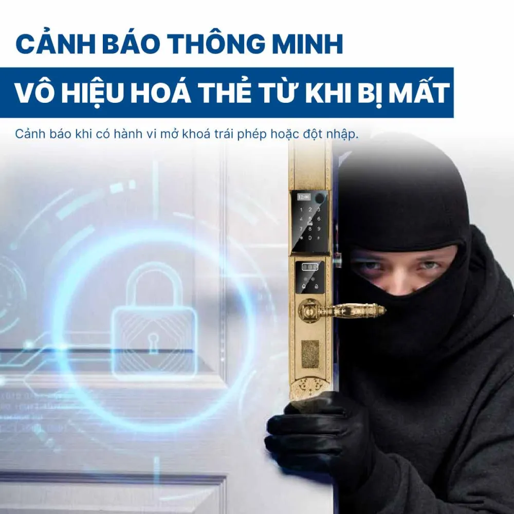 Khoá điện tử Hyundai HY-SLC8817 Gold