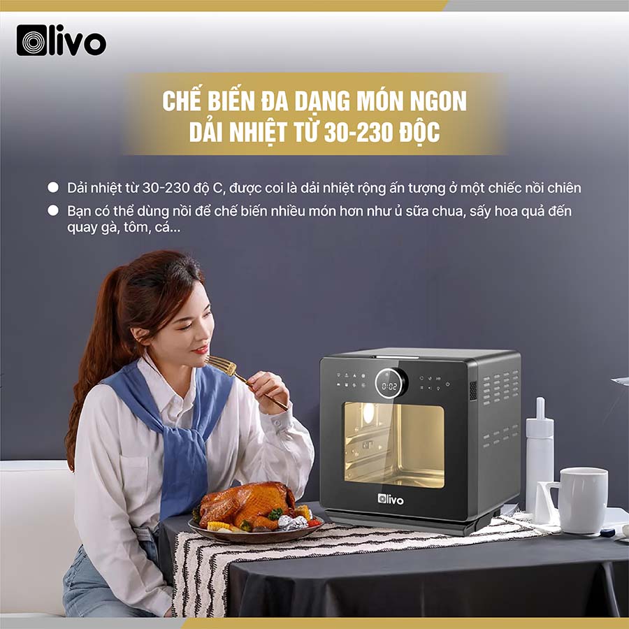 Nồi Chiên Hơi Nước OLIVO SF16 PRO