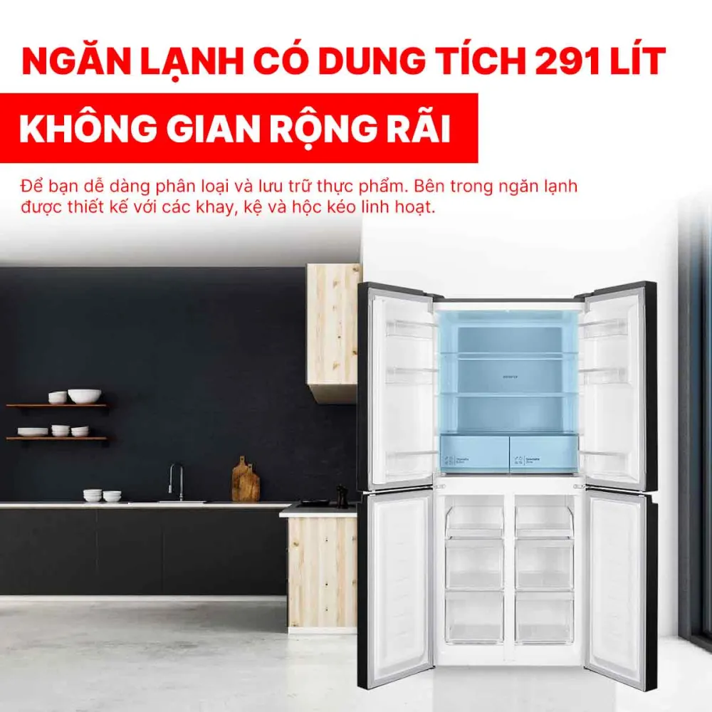 Tủ lạnh Hitachi Inverter 466 lít Multi Door HR4N7522DSDXVN