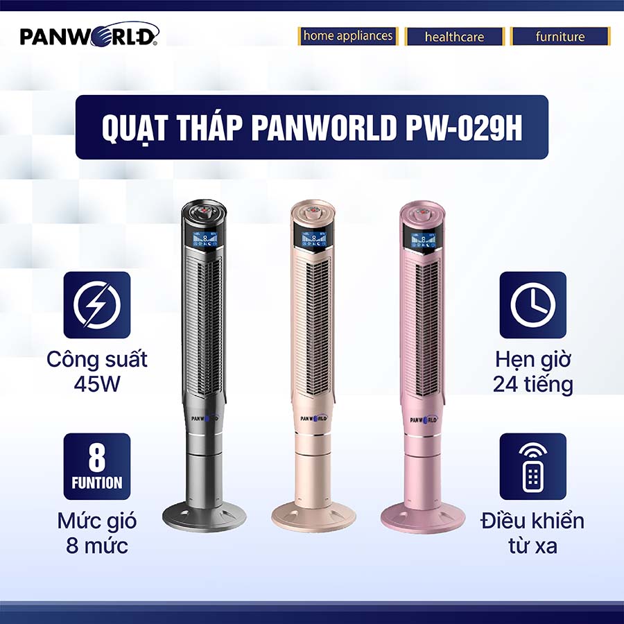 Quạt tháp Panworld PW-029H 45W