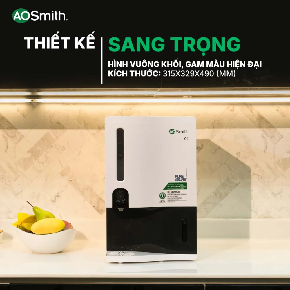 Máy lọc nước A. O. Smith thiết kế gọn nhỏ, hiện đại