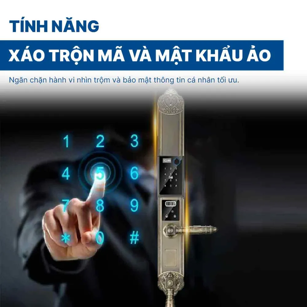 Khoá điện tử Hyundai đại sảnh HY-SLC8818 Bronze