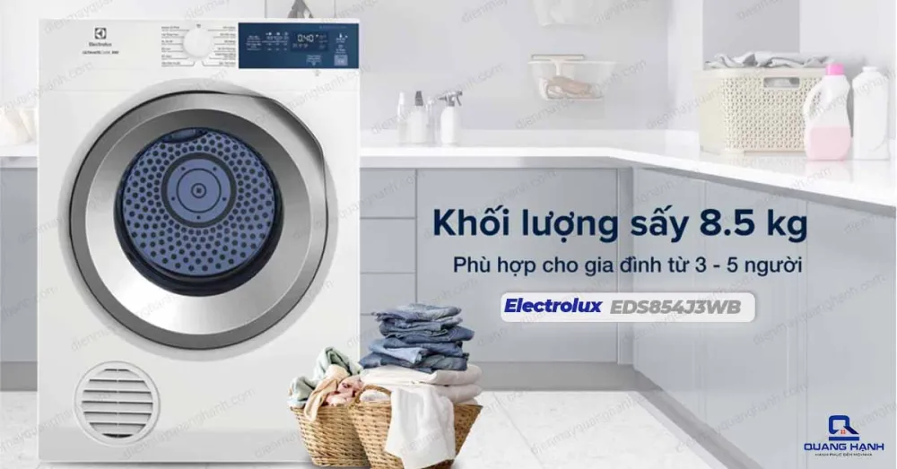 Máy sấy quần áo Electrolux 8.5 kg EDS854J3WB