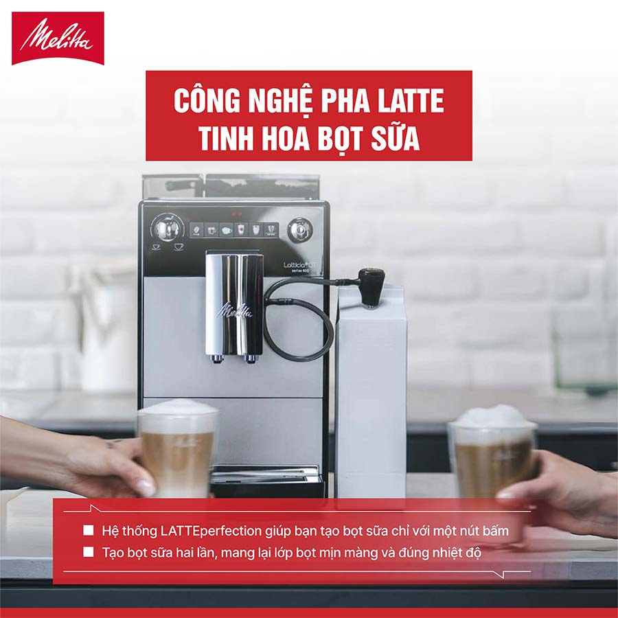 Máy pha cà phê tự động Melitta Latticia OT Đen