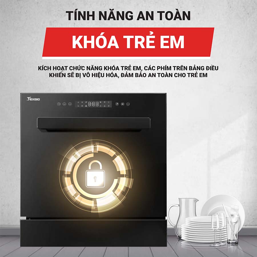 Máy rửa bát 11 bộ Texgio TGWFD78GB