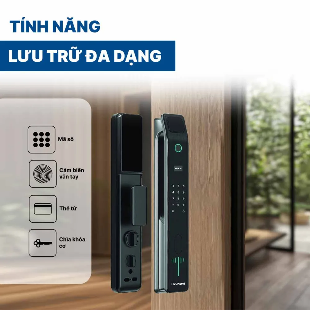 Khoá điện tử Hyundai cửa gỗ HY-SLA808