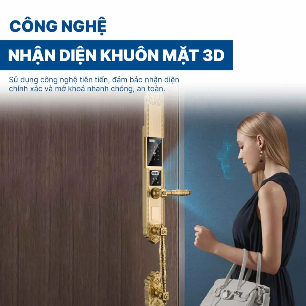 Khoá điện tử Hyundai đại sảnh HY-SLC8818 Gold