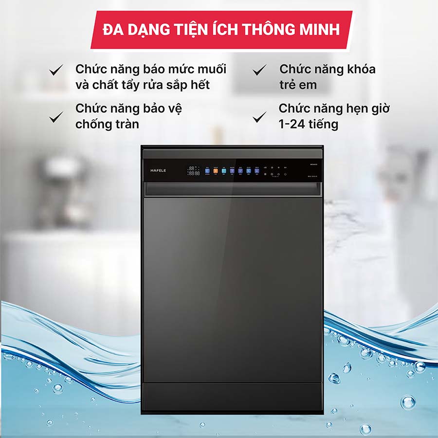 Máy rửa bát 15 bộ Hafele HDW-F6052G 535.29.652