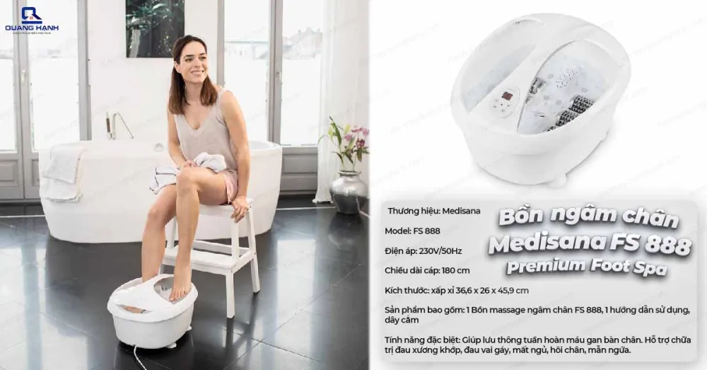 BỒN NGÂM CHÂN MASSAGER MEDISANA FS888
