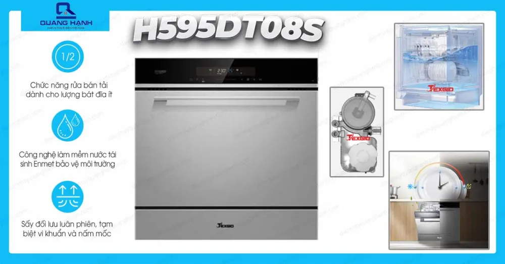 Texgio H595DT08S tích hợp nhiều tiện ích thông minh