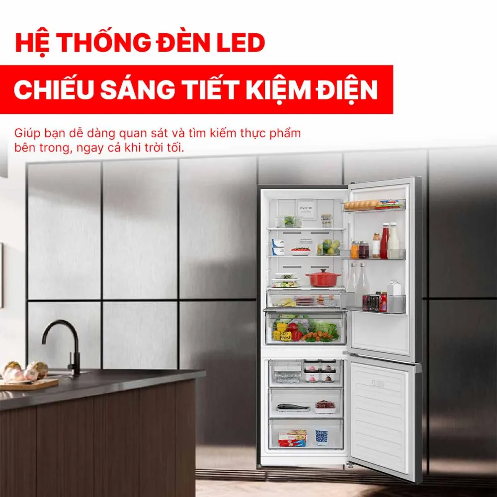 Tủ lạnh Hitachi Inverter 323 lít HRBN6340DGBKVN