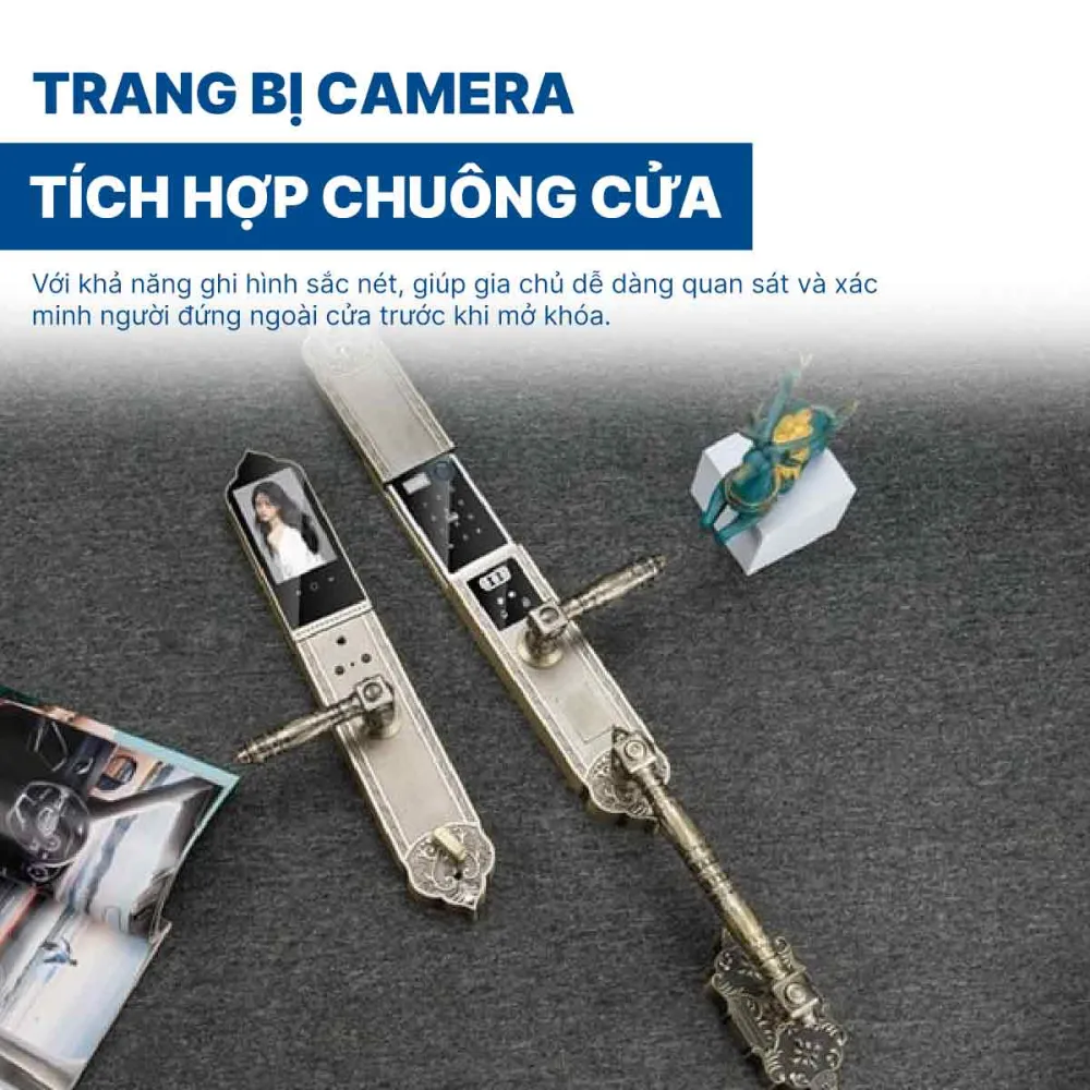 Khoá điện tử Hyundai đại sảnh HY-SLC8818 Bronze