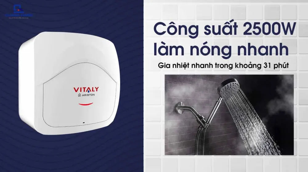 Bình nước nóng Ariston Vitaly 30 lít làm nóng nhanh, giữ nhiệt lâu