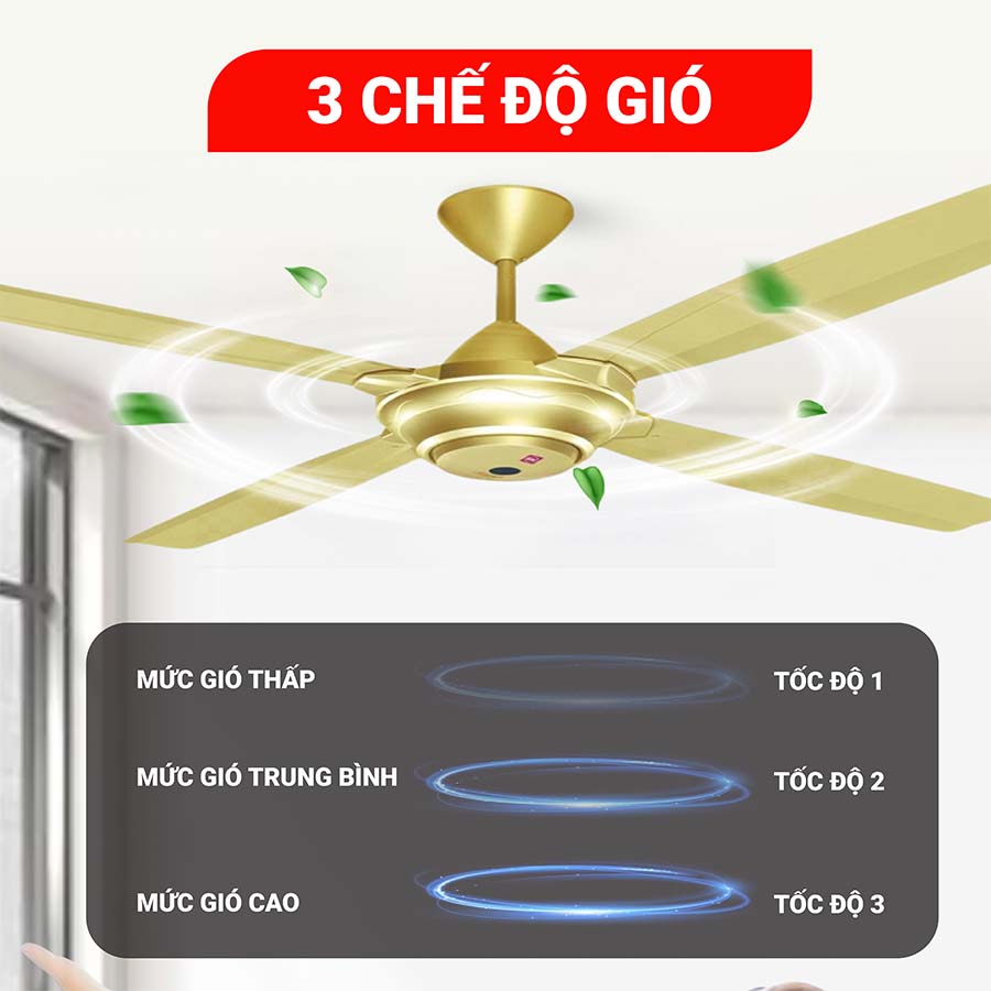 Quạt trần KDK M56XR chính hãng