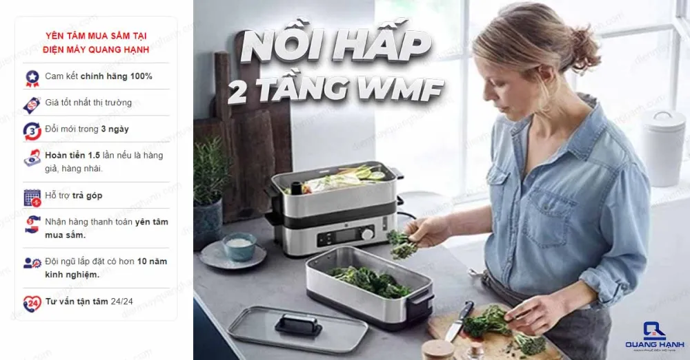Nồi hấp 2 tầng WMF Kuchenminis Dampfgarer