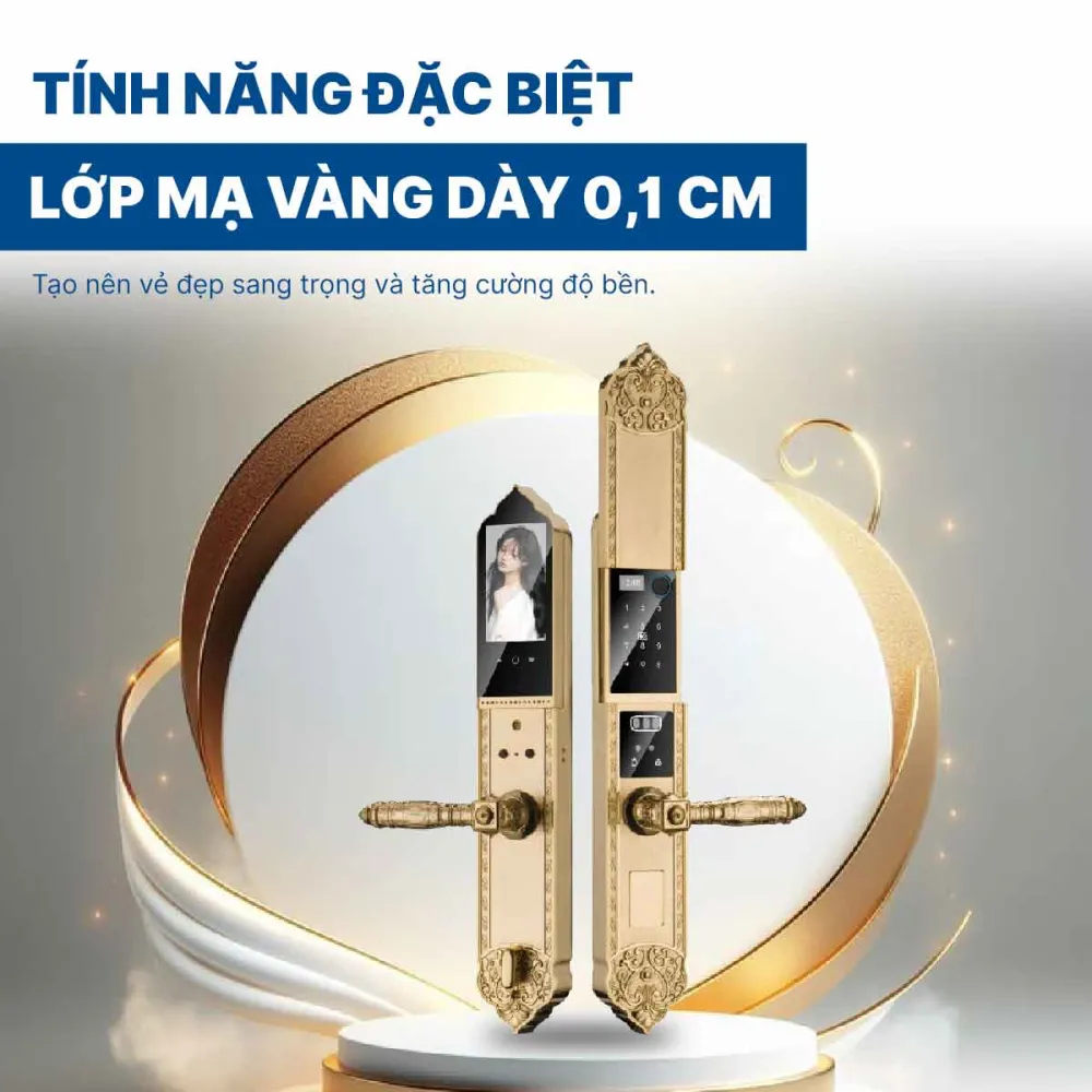 Khoá điện tử Hyundai HY-SLC8817 Gold