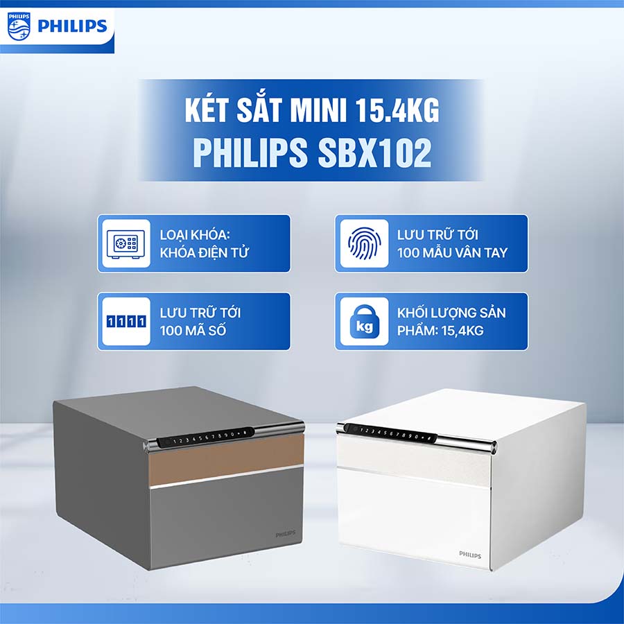 Két sắt Mini Philips SBX102 15.4kg