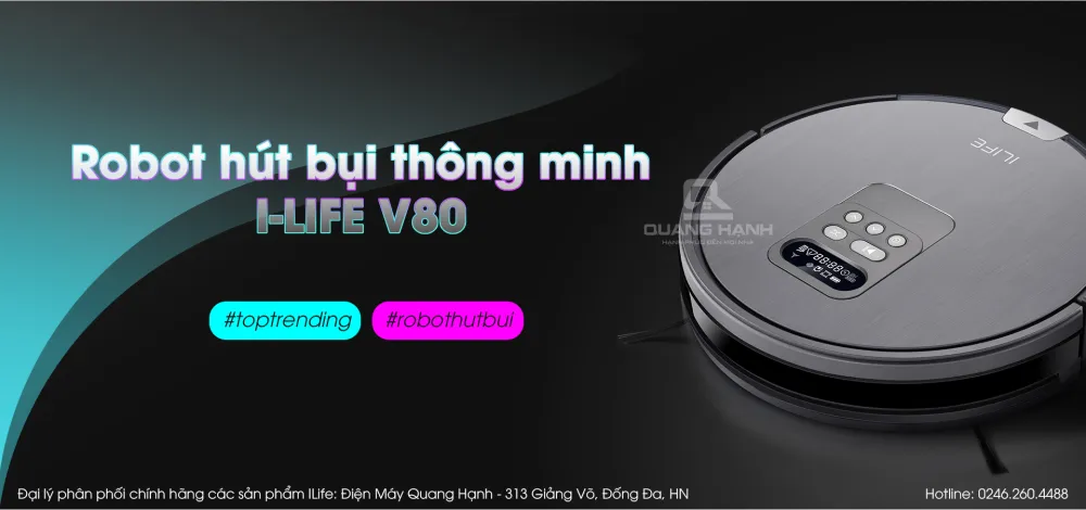 robot hút bụi thông minh ILIFE V80