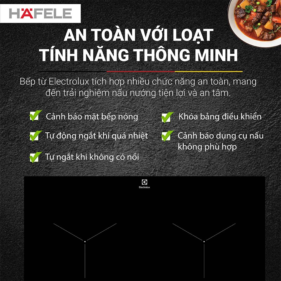 Bếp từ đôi Electrolux EHI7280BB