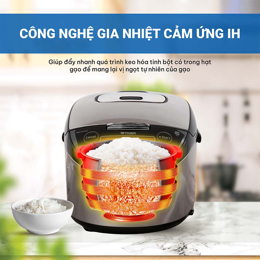 Nồi cơm điện tử cao tần Tiger 1 lít JKT-F10W