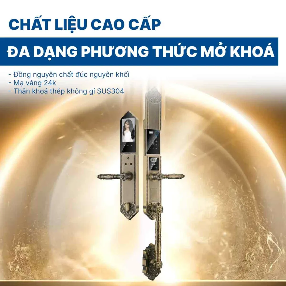 Khoá điện tử Hyundai đại sảnh HY-SLC8818 Bronze