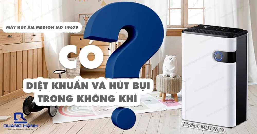 Máy hút ẩm Medion MD19679 có diệt khuẩn, bụi trong không khí ?