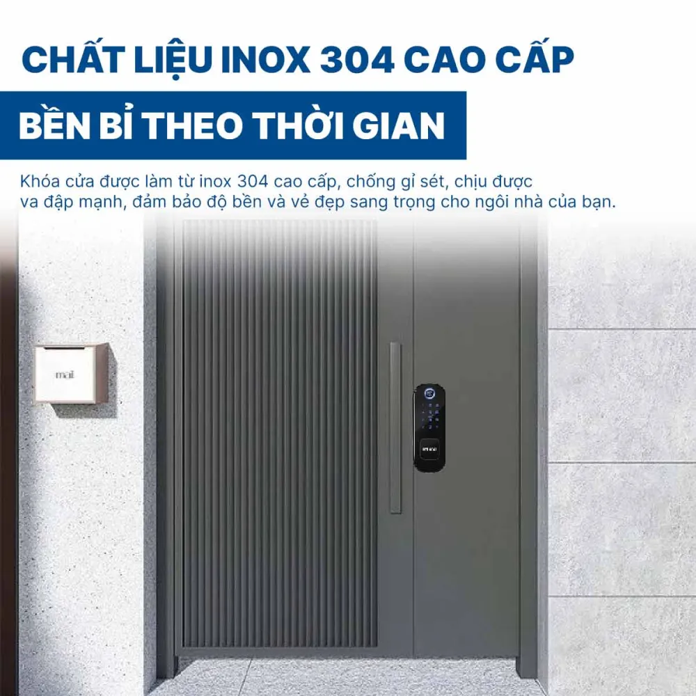 Khoá điện tử Hyundai cửa cổng HY-SLN002 Black