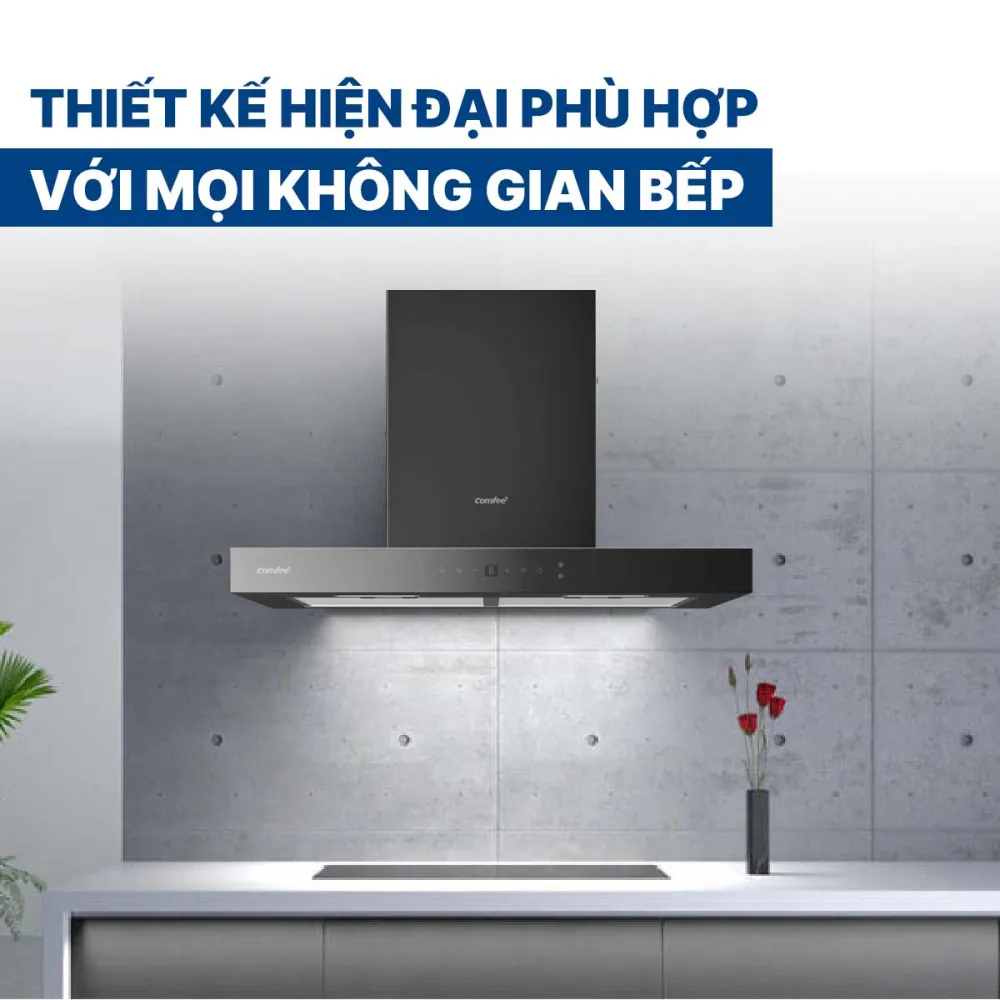 Máy hút mùi áp tường Comfee CH-70TM77B