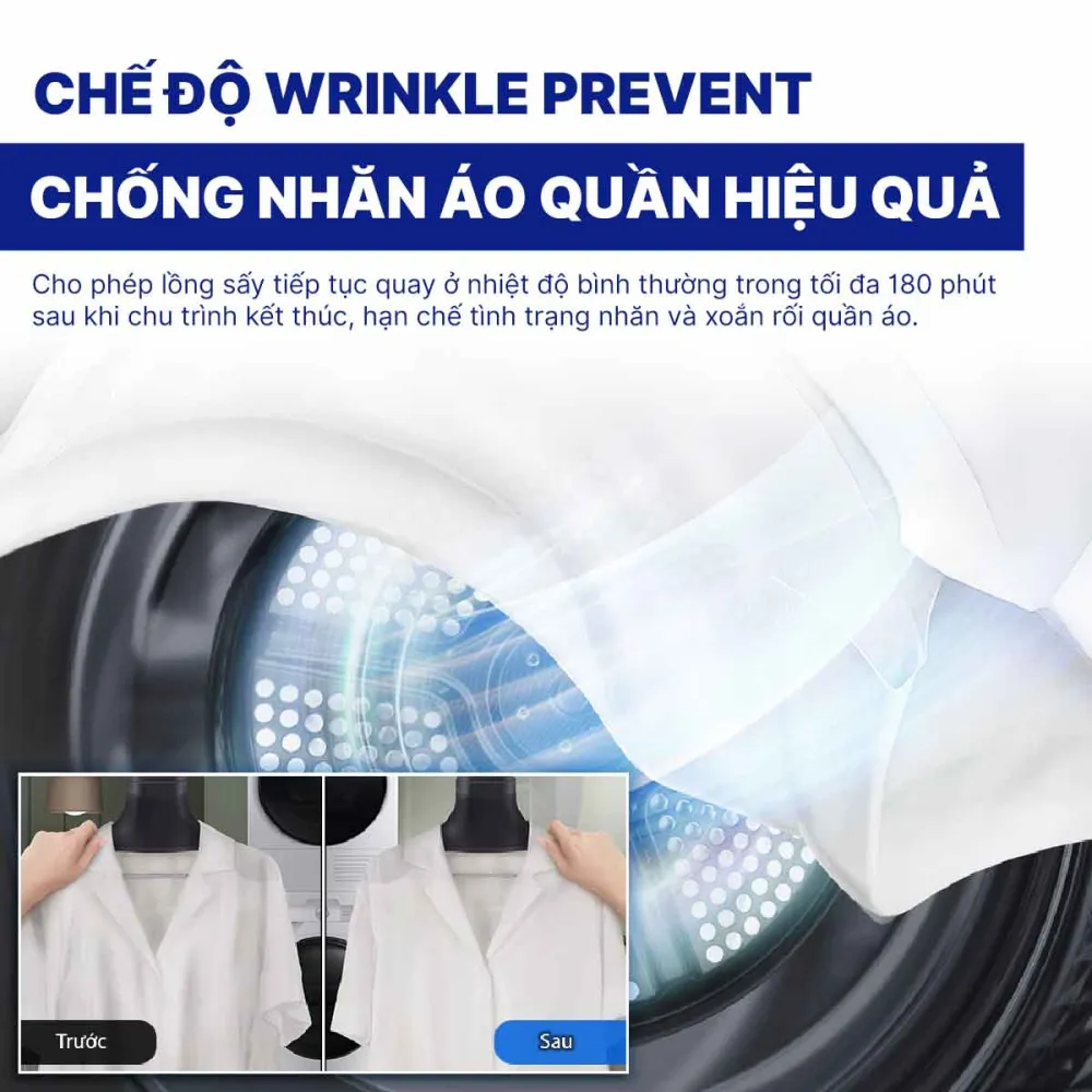 Máy sấy bơm nhiệt Samsung Inverter 9 kg DV90TA240AX/SV