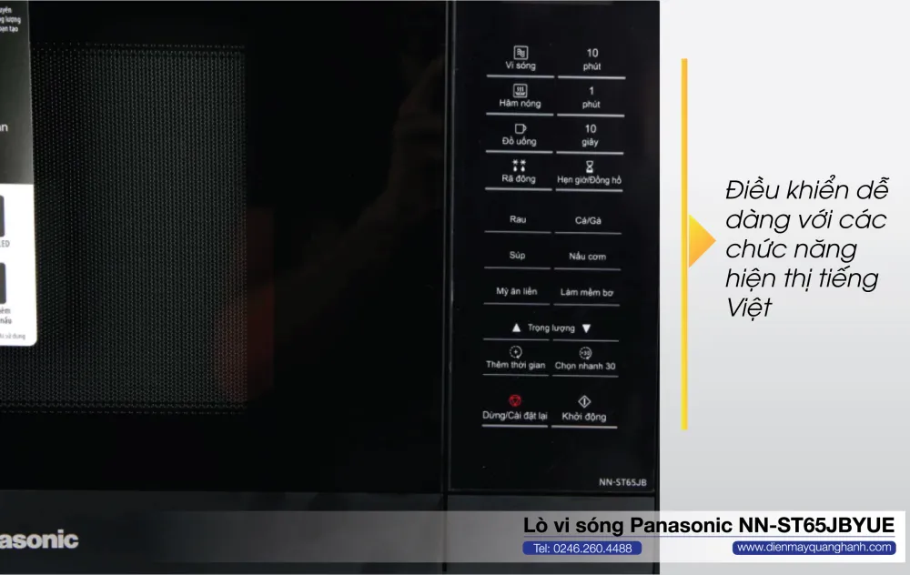 Bàng điều khiển điện tử của lò ví song PANASONIC NN-ST65JBYUE