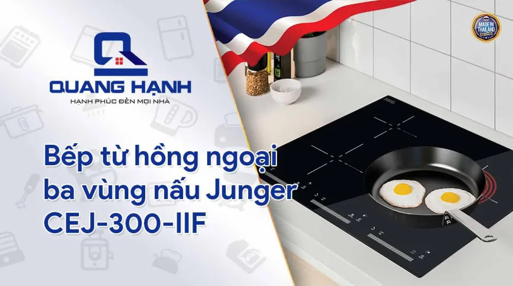 Bếp từ hồng ngoại ba vùng nấu Junger CEJ-300-IIF