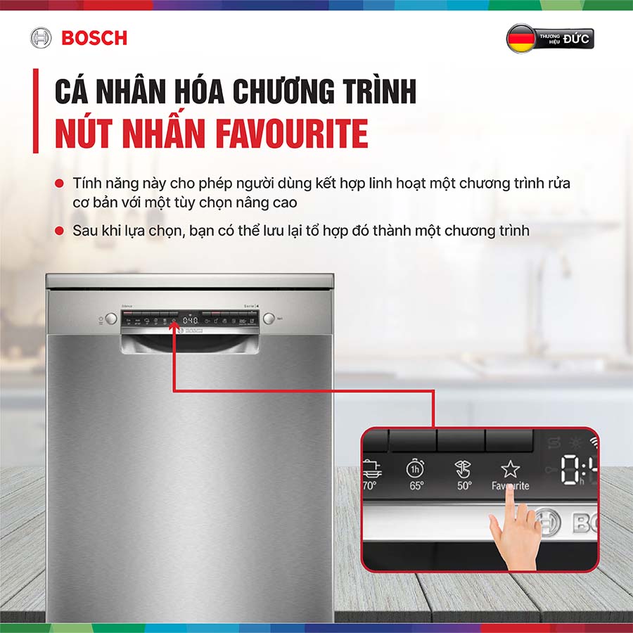 Kết hợp chương trình cơ bản với tính năng đặc biệt chỉ trong 1 nút nhấn Favourite