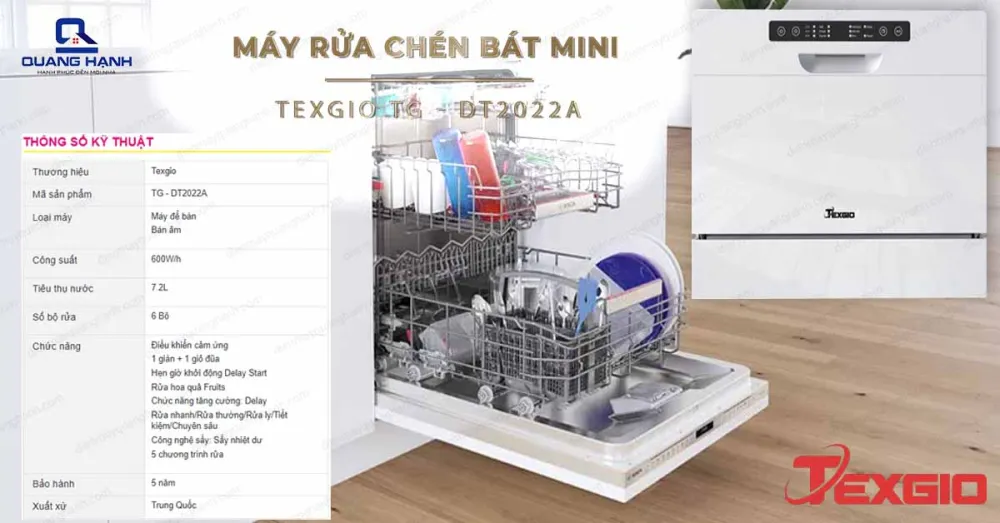 Thông số kỹ thuật của Texgio TG - DT2022A