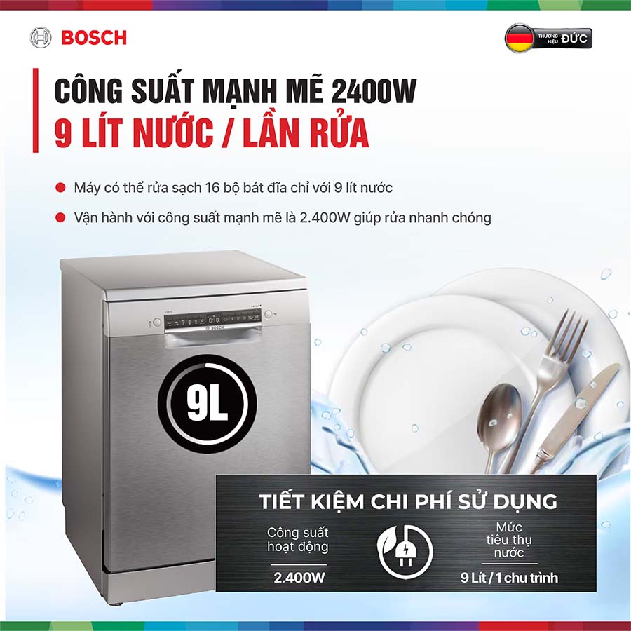 Tiết kiệm năng lượng với lượng tiêu thụ nước thấp
