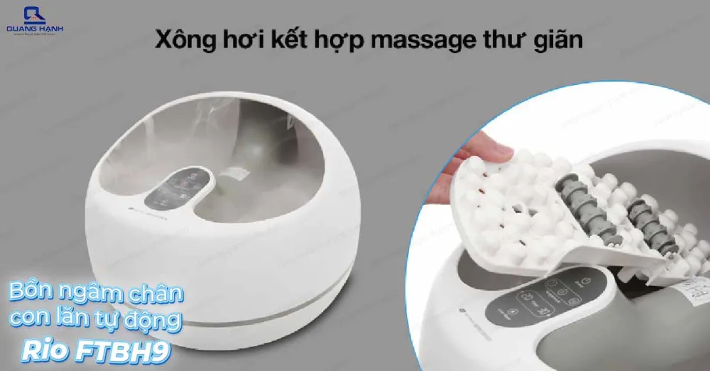 Bồn ngâm chân con lăn tự động Rio FTBH9
