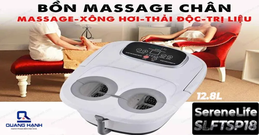 Bồn ngân chân massage hồng ngoại Serenelife SLFTSP18 là giải pháp tuyệt vời cho có quy trình trị liệu massage, xông hơi, thải độc.