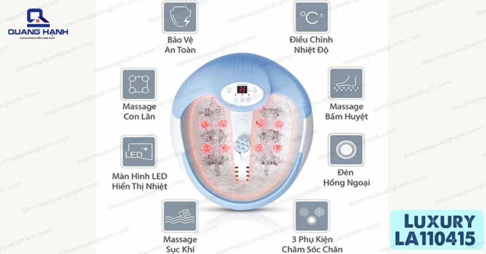 Phụ kiện của bồn ngâm chân Lanaform Luxury LA110415