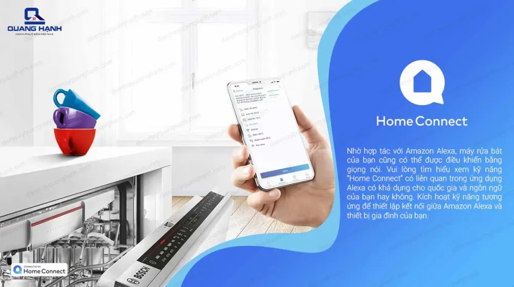 Công nghệ Home Connect kết nối và điều khiển máy rửa bát từ xa